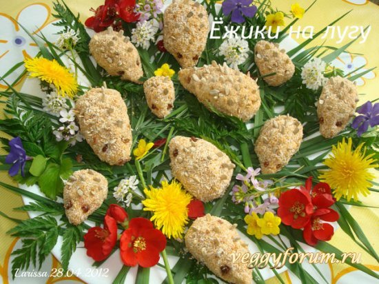 Пирожные "Ёжики" картошка.
